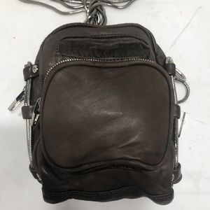 ALEXANDER WANG SMALL  BROWN LEATHER CROSSBODY BAG NWT $425.00